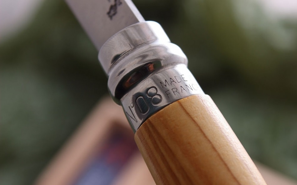 Складной Нож с чехлом в пенале Opinel Inox Steel №8 VRN Olive (001004) Нержавеющая сталь Нововолынск - изображение 4