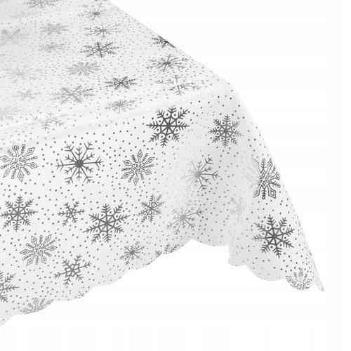 Рождественская скатерть со снежинками для стола 220х140 см Ruhhy (22791) Нововолынск