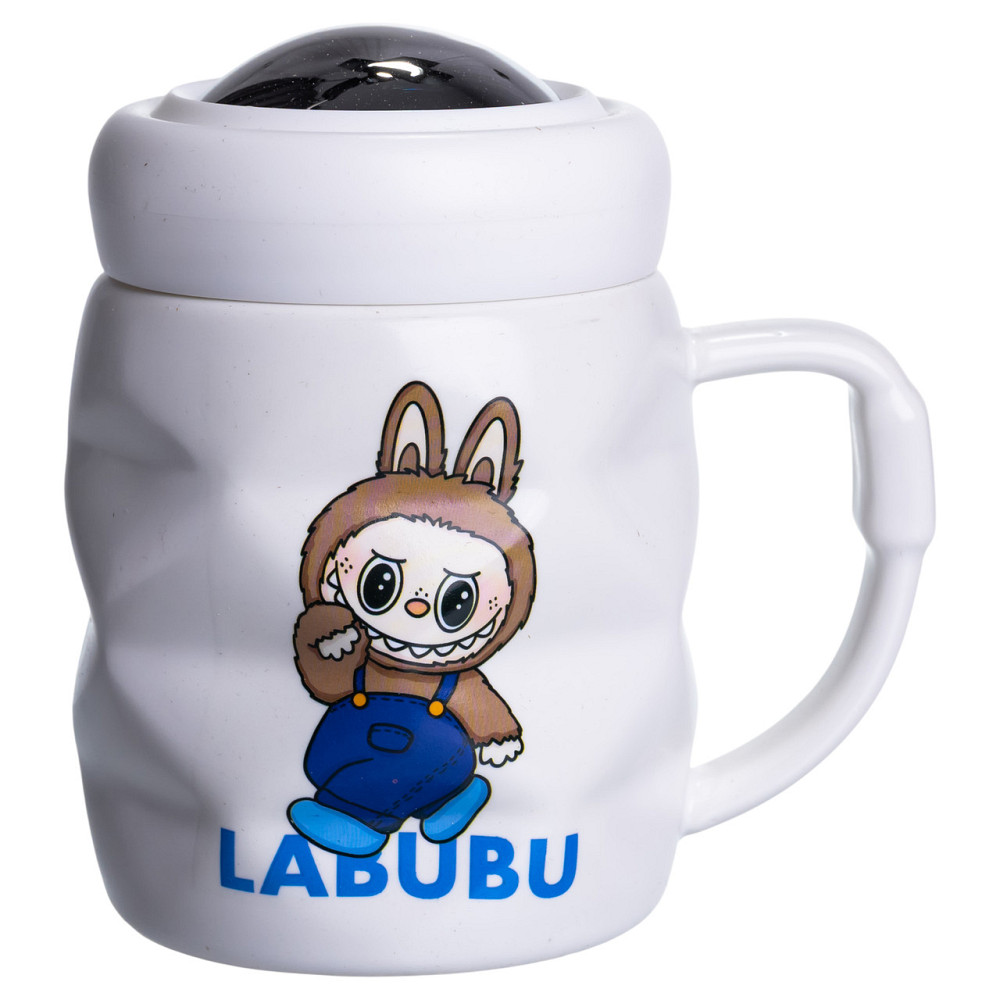 Yiwu Чашка порцелянова з кришкою Labubu 400 (мл) подарункова кружка прикольна чашка для дітей н Коломия - фото 2