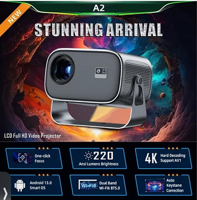 Проєктор 15000 lm. Android Wi-Fi 6. Харків - фото 8