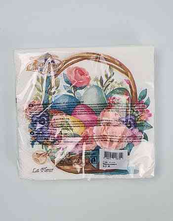 Пасхальная бумажная двухслойная салфетка (ЗЗхЗЗ, 16шт)  La Fleur 
