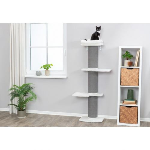 Царапка Trixie Acadia для кошек настенная сизаль/плюш белая/серая 46х37х160 см Киев - изображение 7