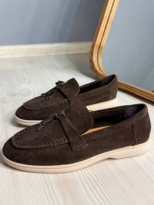 Туфлі жіночі Meideli 509-2 лофери з натуральної замші з китицями коричневі, 41, 26 см Київ - фото 9