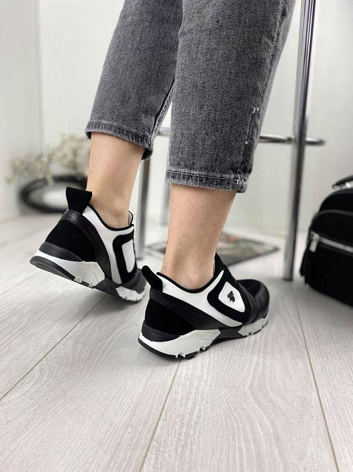 GINA ORIGINAL Кросівки жіночі GINA ORIGINAL 6783 чорний/білий (весна-осінь, шкіра натуральна) ( Коломыя - изображение 7