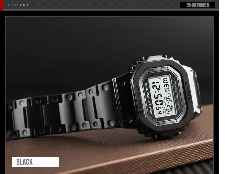 Мужские наручные часы Skmei 1456 Singapore Черный Винница - изображение 7