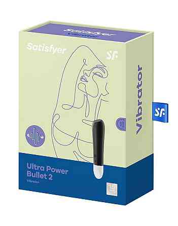 Вибропуля перезаряжаемая Satisfyer Ultra Power Bullet 2 Black Sex Aura Киев