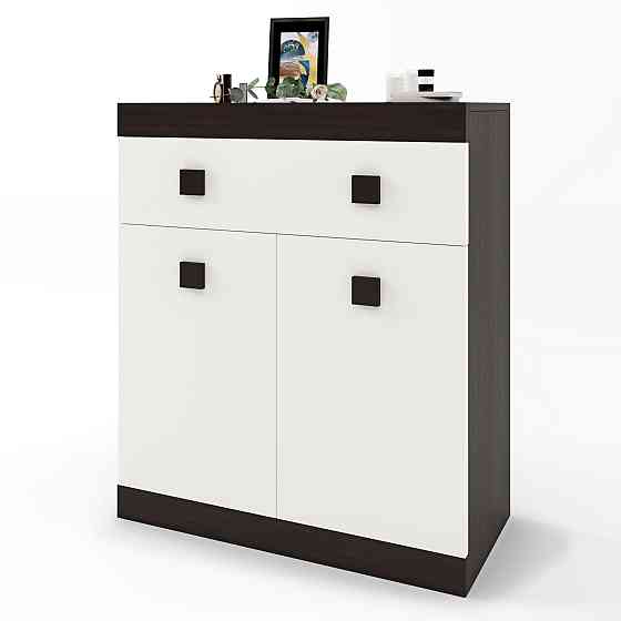 Комод з дверима та ящиком Еверест Соната-4 80х38х94 венге + білий (DTM-2475) Львів