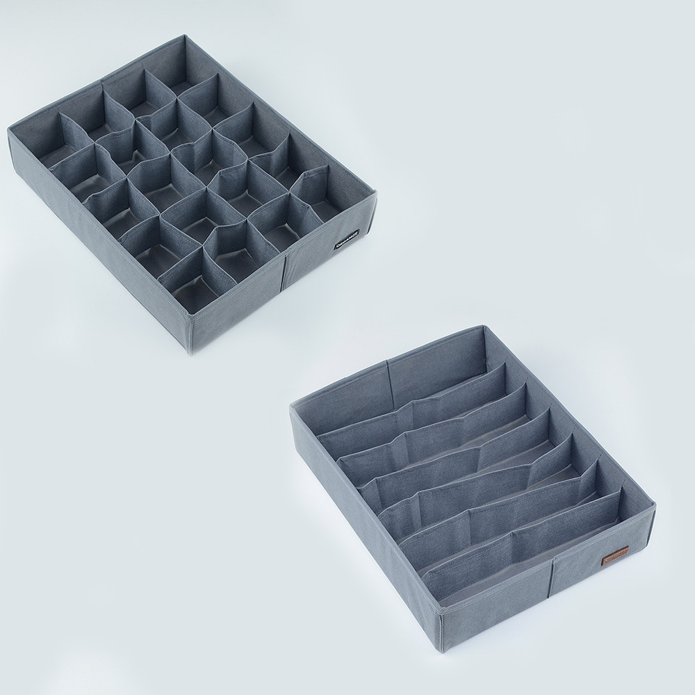 Набор органайзеров для нижнего белья 2 шт GR002 (Серый) Сумы - изображение 2