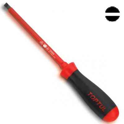 Отвертка Toptul изолированная шлицевая 4x100 мм (1000V) (FAEB0410) Винница