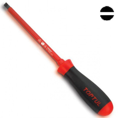 Отвертка Toptul изолированная шлицевая 4x100 мм (1000V) (FAEB0410) Винница - изображение 1