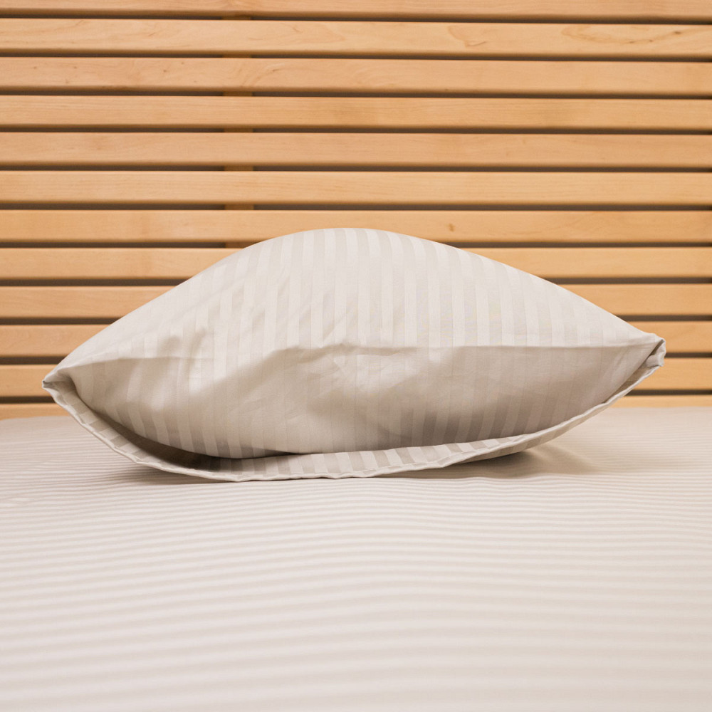 Наволочка страйп сатин на подушку 50х50 см 125 г/м2 YouStar 1 шт. (Перламутровий) Суми - фото 5