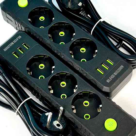 Сетевой фильтр-удлинитель 3 розетки 3USB 2500W 4 метра Винница