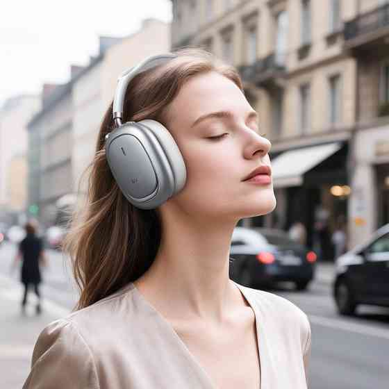 Бездротові накладні навушники HOCO W68 Calma ANC noise-canceling BT headphones(App) Silver Одеса