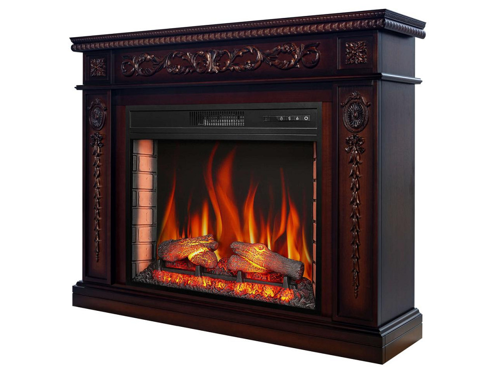 Каминокомплект ArtiFlame Delmona AF28S коньяк с обогревом и звуком горения огня Львов - изображение 3