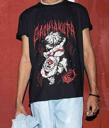 Футболка для мальчика аниме Гакхиакута Томе Джапанесе Танкобон оверсайз (рост от 165 до 180 ) Черний AnimeJ0815m Днепр