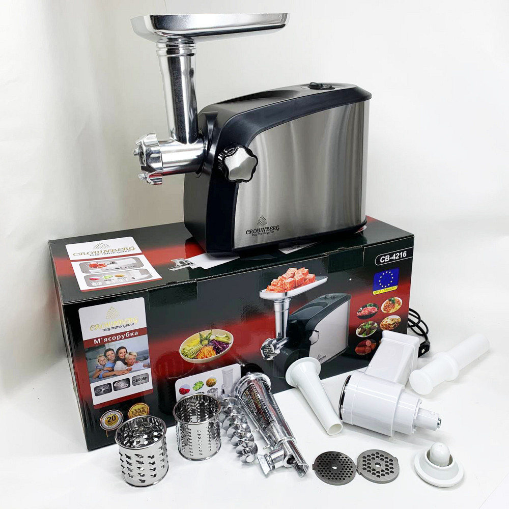 Электрическая мясорубка с насадкой-кеббе, Мощная мясорубка для домашнего использования MC-78 Львов - изображение 7