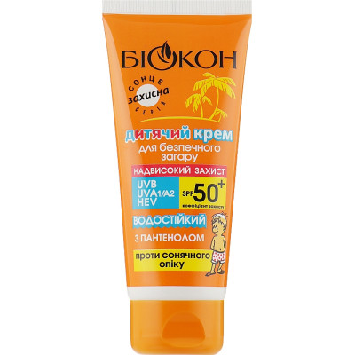 Засіб для засмаги Біокон Дитячий крем для безпечної засмаги &quot;Надвисокий захист&quot; SPF 50+ 90 мл (4820160039537) Вінниця - фото 1
