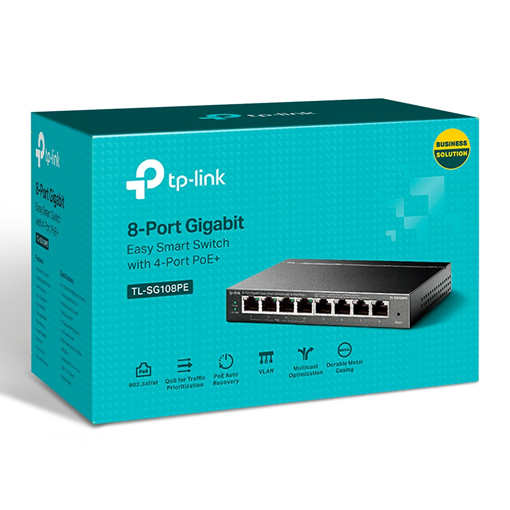 PoE-комутатор TP-Link EasySmart TL-SG108PE гігабітний 8-портовий з 4 PoE+ портами керований Киев - изображение 4