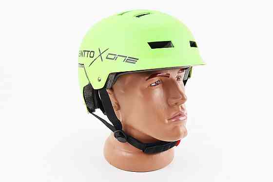 Шолом велосипедний підлітковий BMX M (55-58см), 16 вер. отворів, зелений матовий Київ