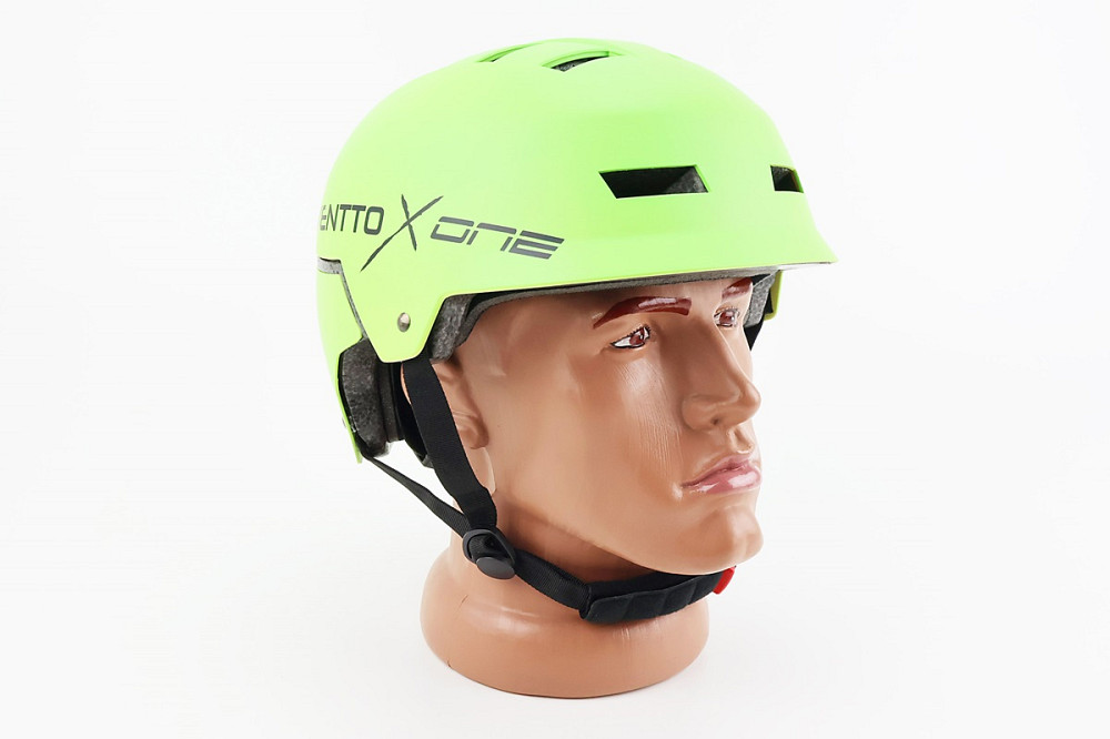 Шолом велосипедний підлітковий BMX M (55-58см), 16 вер. отворів, зелений матовий Київ - фото 1