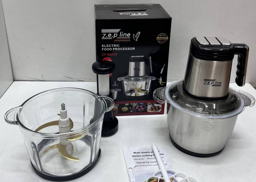 ПОТУЖНИЙ! Кухонний комбайн 3000 Вт, подрібнювач, м'ясорубка, блендер. Київ - фото 5