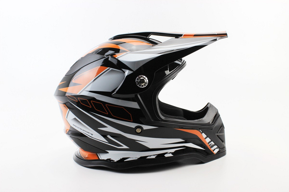 Шолом кросовий/ендуро/АТV BLD-819-7 S (55-56см), ЧОРНО-ПОМАРАНЧЕВИЙ Киев - изображение 3