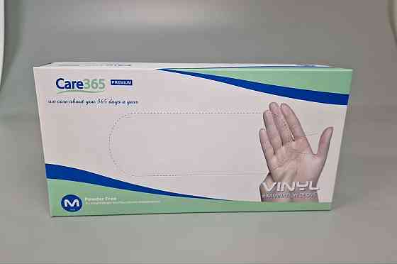 Рукавиці Вініл білі (100 шт.) розмір M CARE 365 (1 пачка) Харків