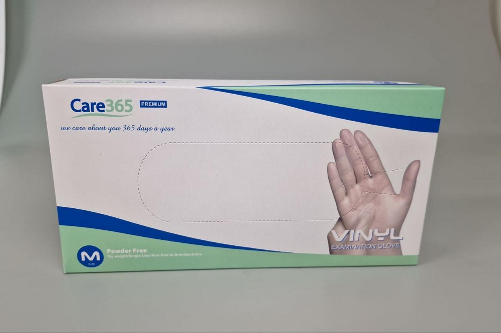 Рукавиці Вініл білі (100 шт.) розмір M CARE 365 (1 пачка) Харків - фото 4