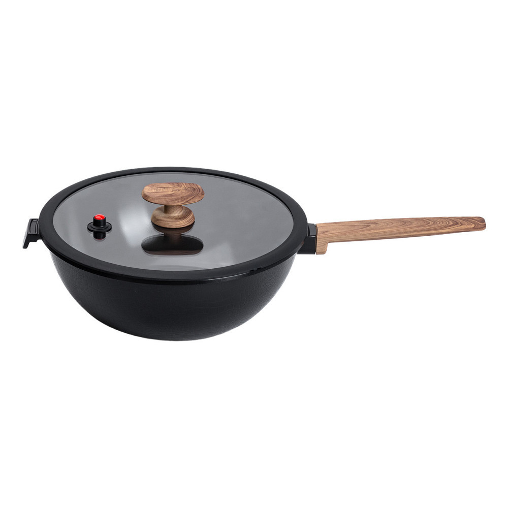 Алюминиевая сковорода 5.6 л с керамическим антипригарным покрытием Ø 30 см черная MGC HP-4-460B Киев - изображение 3