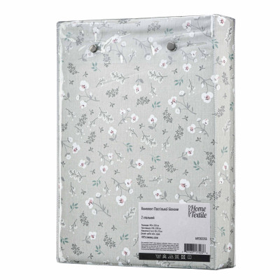 Постільна білизна Ardesto Gloria сатин дрібні квіти, сірий євро 200х220 (ART2022SS) Вінниця - фото 4