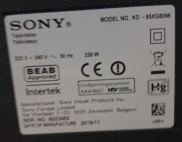 Телевізор: 65" Безрамний 4К 8серія Smart UHD SONY 65XG8096 Харків - фото 4