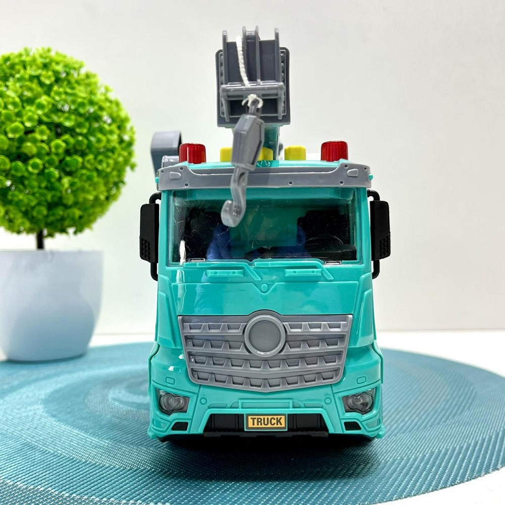 Спецтехніка Автокран світло звук інерція рухомі елементи 1:16 Бірюзовий (ZH 812-4) Чернігів - фото 4