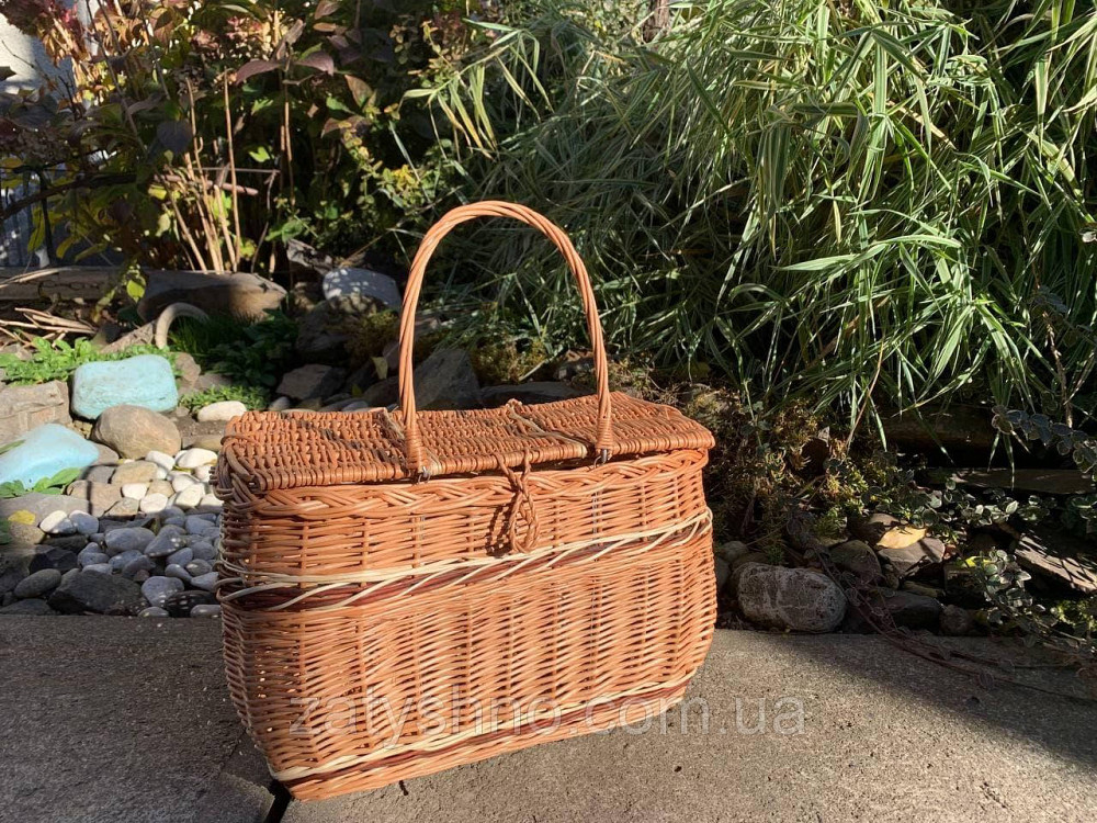 Корзина  с крышкой плетеная Киев - изображение 1