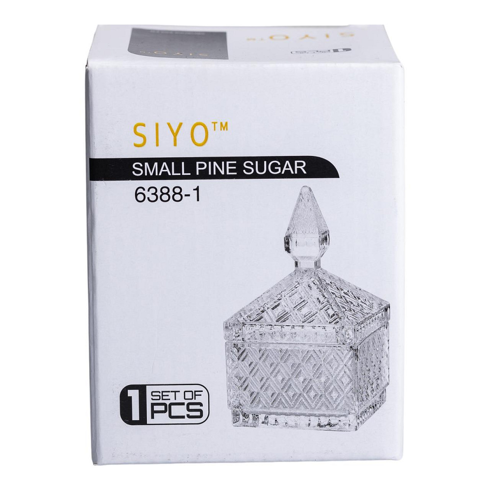 Цукерниця скляна з кришкою 8.5х8.5х15 см квадратна HP-YH-41 Коломия - фото 8