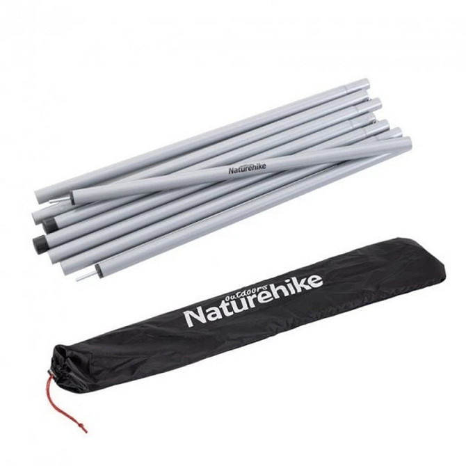 Стійки для тенту сталеві оцинковані Naturehike Steel poles Updated NH19PJ042, 25мм*2.4м, сірі (2 шт) Київ - фото 1