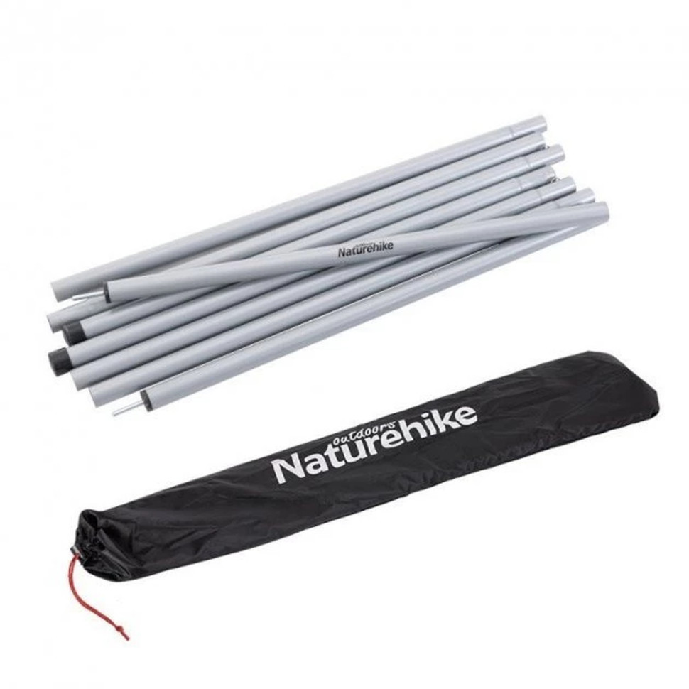 Стійки для тенту сталеві оцинковані Naturehike Steel poles Updated NH19PJ042, 25мм*2.4м, сірі (2 шт) Киев - изображение 1