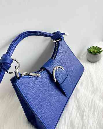 Стильная сумочка клатч багет женская молодежная яркая Турция Крохатушка одяг Синий Киев