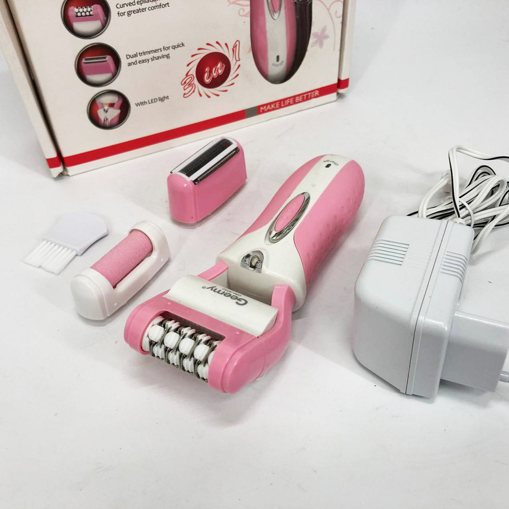 Эпилятор с гладким удалением волос Gemei, Эпилятор депилятор бритва, Пилка для ступней IN-48 Львов - изображение 5