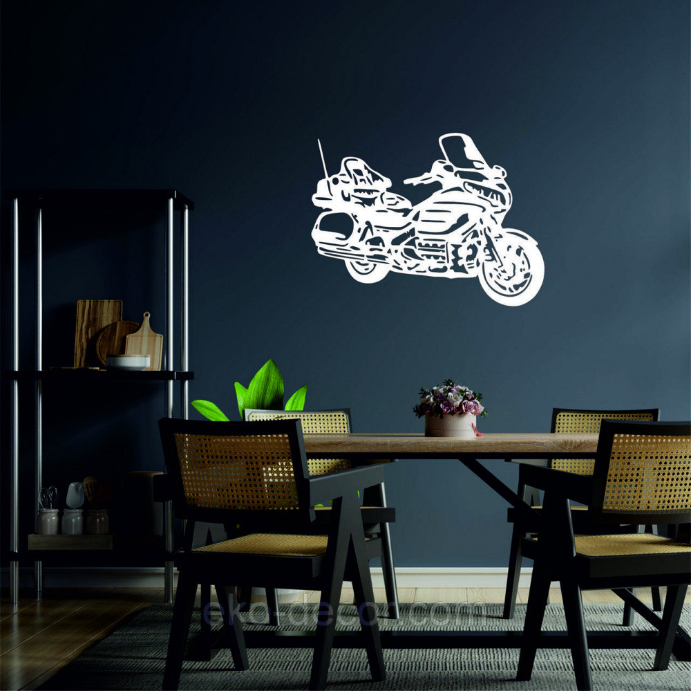 Декоративное настенное Панно «Мотоцыкл» Декор на стену 110*81 см, Белый Киев - изображение 6
