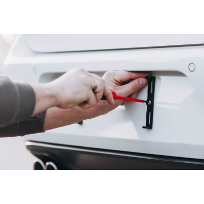 Рамка номерного знака Poputchik невидимки стандартні чорні, к-т 4шт (24-051-IS) Вінниця - фото 2