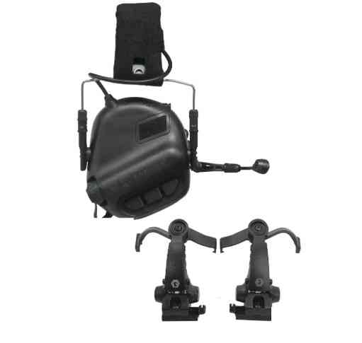 Комплект активные наушники Earmor M32(x) + крепление чебурашки M16C (Черный) Киев