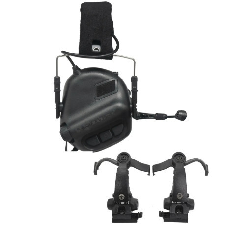 Комплект активные наушники Earmor M32(x) + крепление чебурашки M16C (Черный) Киев - изображение 1