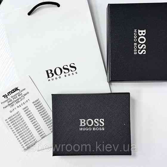 Чоловіче шкіряне портмоне на магниті Boss (82081) коричневий Київ
