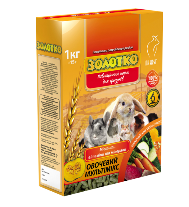 Корм для гризунів "Овочевий Мікс" 1 кг (Круг) Вінниця - фото 1