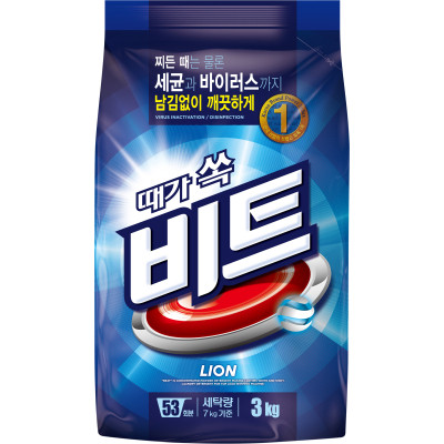Пральний порошок Lion Beat концентрований 3 кг (8801007653136) Вінниця - фото 1