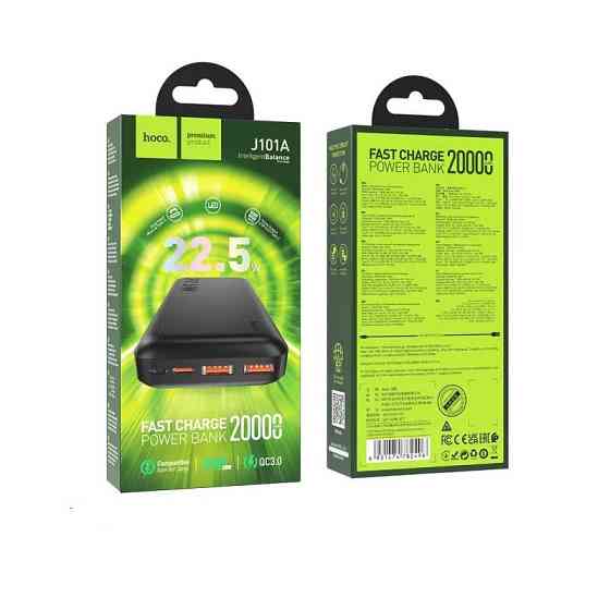 Зовнішній акумулятор HOCO J101A Astute 22.5W fully compatible power bank 20000mAh Black Київ