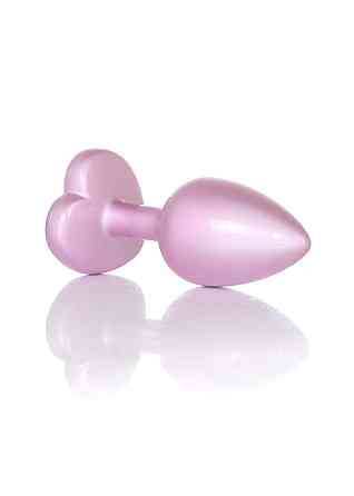 Анальная металлическая пробка Plug-Jewellery Pearl Pink Heart PLUG- Clear S Sex Aura Киев