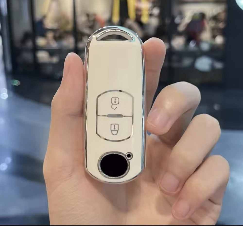 Захисний чохол для автомобільного ключ Mazda на 2 кнопки Білий Смела - изображение 1