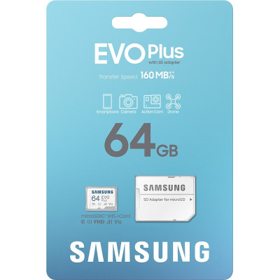 Карта памяти Samsung 64GB microSD class 10 UHS-I U3 V30 A2 EVO Plus (MB-MC64SA/EU) Винница - изображение 8