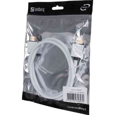 Кабель мультимедійний HDMI to HDMI 1.0m 2.0 white Sandberg (308-97) Вінниця